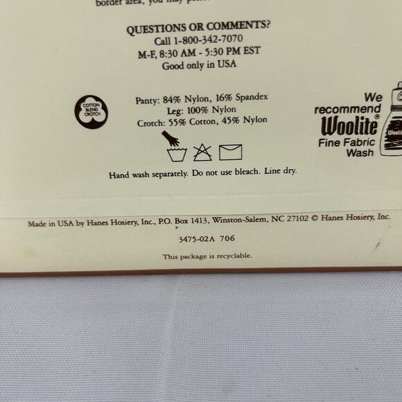 Hanes Absolutely Ultra Sheer Little Color pantyhose size A 706 Reinforced Toe - Picture 11 of 14